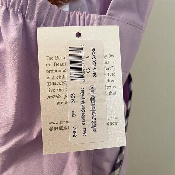 The Beaufort Bonnet Company TBBC Ruthie Romper Butterfly Appliqué Size 5 NWT - Picture 10 of 13